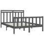 Solid gray pine wood bed frame 160x200 cm by vidaXL, Beds and slatted bases - Ref: Foro24-3107040, Price: 153,99 €, Discount: %