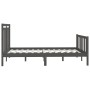 Solid gray pine wood bed frame 160x200 cm by vidaXL, Beds and slatted bases - Ref: Foro24-3107040, Price: 153,99 €, Discount: %