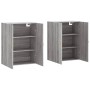 Armarios de pared 2 unidades gris Sonoma 69,5x34x90 cm de vidaXL, Aparadores - Ref: Foro24-3195609, Precio: 138,16 €, Descuen...