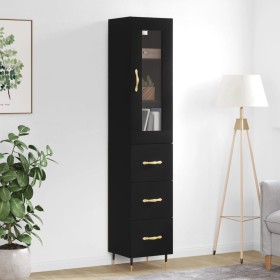 Black plywood sideboard 34.5x34x180 cm by vidaXL, Sideboards - Ref: Foro24-3199218, Price: 110,99 €, Discount: %