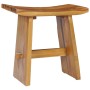 Solid teak wood stool by vidaXL, Folding stools and chairs - Ref: Foro24-281655, Price: 114,15 €, Discount: %