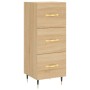 Aparador de madera contrachapada roble Sonoma 34,5x34x180 cm de vidaXL, Aparadores - Ref: Foro24-3199220, Precio: 111,62 €, D...