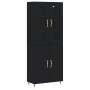 Aparador alto madera contrachapada negro 69,5x34x180 cm de vidaXL, Aparadores - Ref: Foro24-3198194, Precio: 165,03 €, Descue...