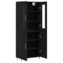 Aparador alto madera contrachapada negro 69,5x34x180 cm de vidaXL, Aparadores - Ref: Foro24-3198194, Precio: 165,03 €, Descue...