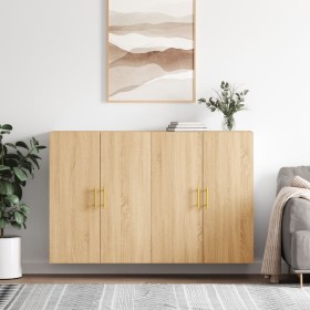 Wall cabinet 2 units Sonoma oak 69.5x34x90 cm by vidaXL, Sideboards - Ref: Foro24-3195614, Price: 126,99 €, Discount: %