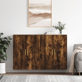 Wall cabinets 2 units smoked oak 69.5x34x90 cm by vidaXL, Sideboards - Ref: Foro24-3195616, Price: 127,99 €, Discount: %