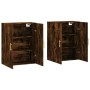 Wall cabinets 2 units smoked oak 69.5x34x90 cm by vidaXL, Sideboards - Ref: Foro24-3195616, Price: 127,04 €, Discount: %