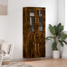 Tall smoked oak plywood sideboard 69.5x34x180 cm by vidaXL, Sideboards - Ref: Foro24-3198198, Price: 157,53 €, Discount: %