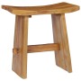 Solid teak wood stool by vidaXL, Folding stools and chairs - Ref: Foro24-281655, Price: 114,15 €, Discount: %