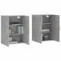 Armario de pared 2 unidades gris hormigón 69,5x34x90 cm de vidaXL, Aparadores - Ref: Foro24-3195615, Precio: 163,06 €, Descue...