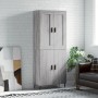 Aparador alto madera contrachapada gris sonoma 69,5x34x180 cm de vidaXL, Aparadores - Ref: Foro24-3199575, Precio: 147,63 €, ...