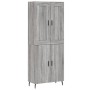 Aparador alto madera contrachapada gris sonoma 69,5x34x180 cm de vidaXL, Aparadores - Ref: Foro24-3199575, Precio: 147,99 €, ...