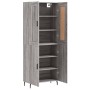 Aparador alto madera contrachapada gris sonoma 69,5x34x180 cm de vidaXL, Aparadores - Ref: Foro24-3199575, Precio: 147,99 €, ...