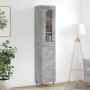 Concrete gray plywood sideboard 34.5x34x180 cm by vidaXL, Sideboards - Ref: Foro24-3199221, Price: 107,93 €, Discount: %