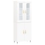 Hohes weißes Sperrholz-Sideboard 69,5 x 34 x 180 cm von vidaXL, Sideboards - Ref: Foro24-3198193, Preis: 177,81 €, Rabatt: %