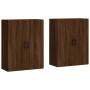 Armarios de pared 2 unidades marrón roble 69,5x34x90 cm de vidaXL, Aparadores - Ref: Foro24-3195626, Precio: 139,80 €, Descue...