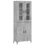 Aparador alto madera contrachapada gris hormigón 69,5x34x180 cm de vidaXL, Aparadores - Ref: Foro24-3198213, Precio: 165,84 €...