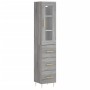 Aparador alto madera contrachapada gris Sonoma 34,5x34x180 cm de vidaXL, Aparadores - Ref: Foro24-3199231, Precio: 112,99 €, ...