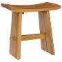 Solid teak wood stool by vidaXL, Folding stools and chairs - Ref: Foro24-281655, Price: 114,15 €, Discount: %