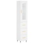 Aparador alto madera contrachapada blanco 34,5x34x180 cm de vidaXL, Aparadores - Ref: Foro24-3199217, Precio: 111,99 €, Descu...