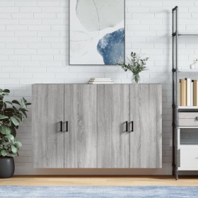 Wall cabinets 2 units Sonoma gray 69.5x34x90 cm by vidaXL, Sideboards - Ref: Foro24-3195625, Price: 139,32 €, Discount: %