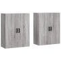 Armarios de pared 2 unidades gris Sonoma 69,5x34x90 cm de vidaXL, Aparadores - Ref: Foro24-3195625, Precio: 132,99 €, Descuen...