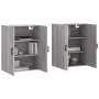 Armarios de pared 2 unidades gris Sonoma 69,5x34x90 cm de vidaXL, Aparadores - Ref: Foro24-3195625, Precio: 132,99 €, Descuen...