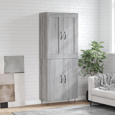 Aparador alto madera contrachapada gris sonoma 69,5x34x180 cm de vidaXL, Aparadores - Ref: Foro24-3199591, Precio: 146,56 €, ...