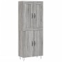 Aparador alto madera contrachapada gris sonoma 69,5x34x180 cm de vidaXL, Aparadores - Ref: Foro24-3199591, Precio: 146,56 €, ...