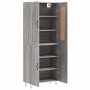 Aparador alto madera contrachapada gris sonoma 69,5x34x180 cm de vidaXL, Aparadores - Ref: Foro24-3199591, Precio: 146,56 €, ...