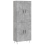 Aparador alto madera contrachapada gris hormigón 69,5x34x180 cm de vidaXL, Aparadores - Ref: Foro24-3199589, Precio: 132,99 €...