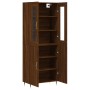 Tall brown oak plywood sideboard 69.5x34x180 cm by vidaXL, Sideboards - Ref: Foro24-3198200, Price: 150,65 €, Discount: %