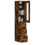 Aparador de madera contrachapada roble ahumado 34,5x34x180 cm de vidaXL, Aparadores - Ref: Foro24-3199230, Precio: 109,52 €, ...