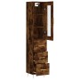 Aparador de madera contrachapada roble ahumado 34,5x34x180 cm de vidaXL, Aparadores - Ref: Foro24-3199230, Precio: 109,52 €, ...