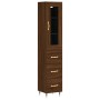 Tall brown oak plywood sideboard 34.5x34x180 cm by vidaXL, Sideboards - Ref: Foro24-3199224, Price: 111,99 €, Discount: %