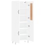 Tall white plywood sideboard 69.5x34x180 cm by vidaXL, Sideboards - Ref: Foro24-3199585, Price: 159,64 €, Discount: %