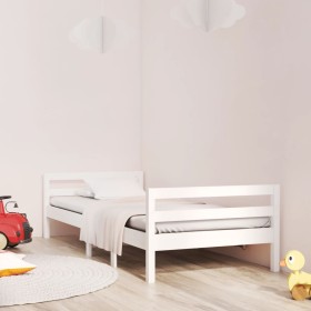 Solid white pine wood bed frame 80x200 cm by vidaXL, Beds and slatted bases - Ref: Foro24-821630, Price: 171,55 €, Discount: %