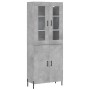 Aparador alto madera contrachapada gris hormigón 69,5x34x180 cm de vidaXL, Aparadores - Ref: Foro24-3198221, Precio: 167,86 €...