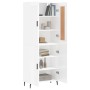 Aparador alto madera contrachapada blanco brillo 69,5x34x180 cm de vidaXL, Aparadores - Ref: Foro24-3199571, Precio: 162,04 €...