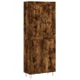 Tall smoked oak plywood sideboard 69.5x34x180 cm by vidaXL, Sideboards - Ref: Foro24-3199590, Price: 131,99 €, Discount: %