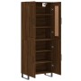 Aparador alto madera contrachapada marrón roble 69,5x34x180 cm de vidaXL, Aparadores - Ref: Foro24-3199584, Precio: 161,24 €,...