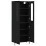 Tall black plywood sideboard 69.5x34x180 cm by vidaXL, Sideboards - Ref: Foro24-3198218, Price: 182,63 €, Discount: %