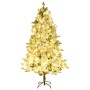 Christmas tree with snow, LED lights and pine cones PVC and PE 195 cm by vidaXL, Christmas trees - Ref: Foro24-3094561, Price...