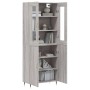 Tall gray Sonoma plywood sideboard 69.5x34x180 cm by vidaXL, Sideboards - Ref: Foro24-3198199, Price: 164,09 €, Discount: %