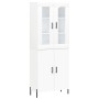 Tall white plywood sideboard 69.5x34x180 cm by vidaXL, Sideboards - Ref: Foro24-3198217, Price: 168,88 €, Discount: %