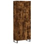 Aparador alto madera contrachapada roble ahumado 69,5x34x180 cm de vidaXL, Aparadores - Ref: Foro24-3199582, Precio: 163,30 €...