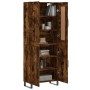 Aparador alto madera contrachapada roble ahumado 69,5x34x180 cm de vidaXL, Aparadores - Ref: Foro24-3199582, Precio: 163,30 €...