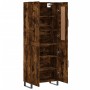 Aparador alto madera contrachapada roble ahumado 69,5x34x180 cm de vidaXL, Aparadores - Ref: Foro24-3199582, Precio: 163,30 €...