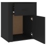 Black plywood nightstand 50x36x60 cm by vidaXL, Nightstands - Ref: Foro24-816721, Price: 59,99 €, Discount: %