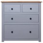 Solid pine wood sideboard in Panama grey style, 80x40x83 cm. by vidaXL, Sideboards - Ref: Foro24-282656, Price: 140,44 €, Dis...